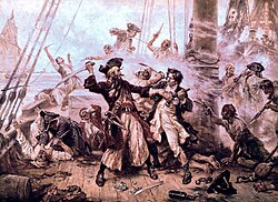 The Capture of the Pirate Blackbeard, 1718