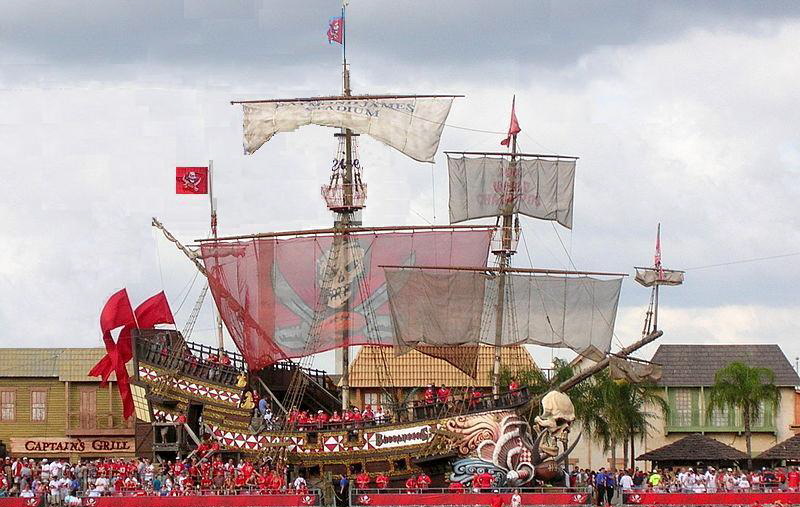Pirate ship at Raymond James Stadium — Tampa Bay Buccaneers