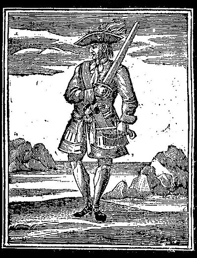 John Rackham (Calico Jack) woodcut, 1724
