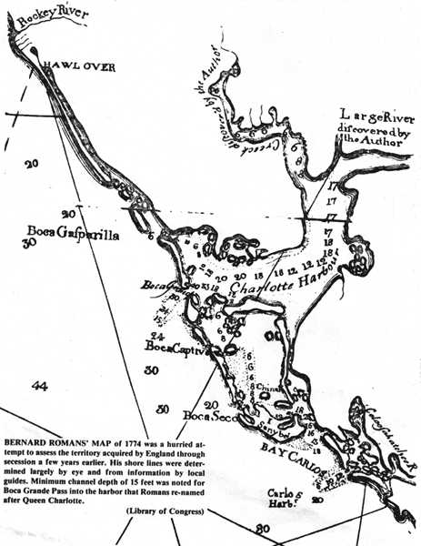 Charlotte Harbor, 1774 map