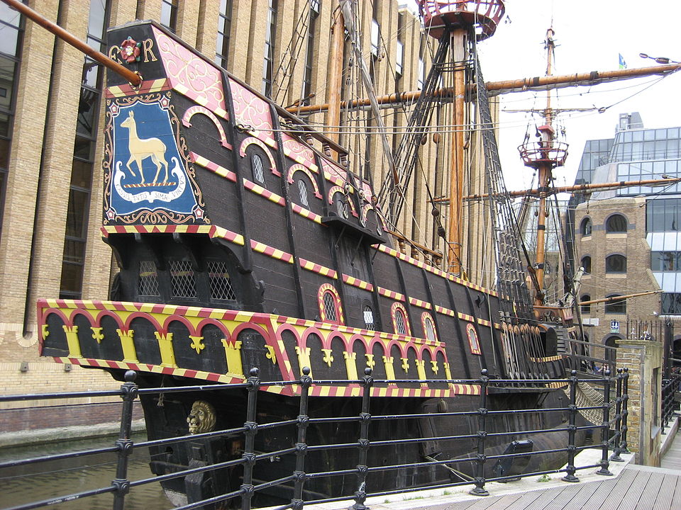 Golden Hind replica — Francis Drake's circumnavigation galleon